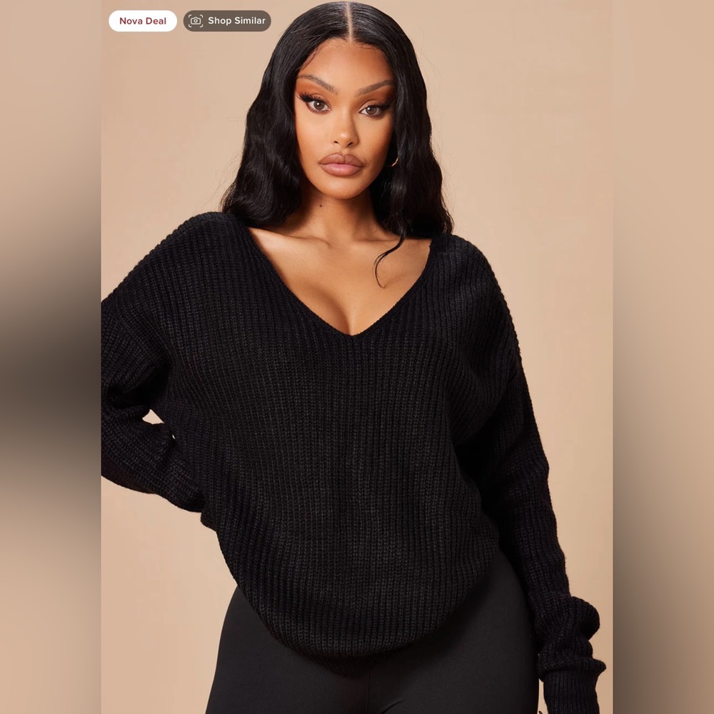 Fashion Nova - Falls Favorite Girl Sweater II - twist back sweater